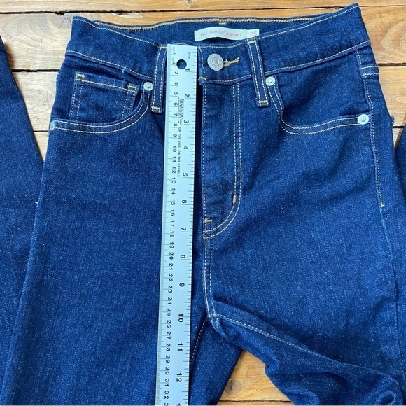 LEVIS Mile high super skinny dark blue size 25 stretchy denim - Picture 7 of 11